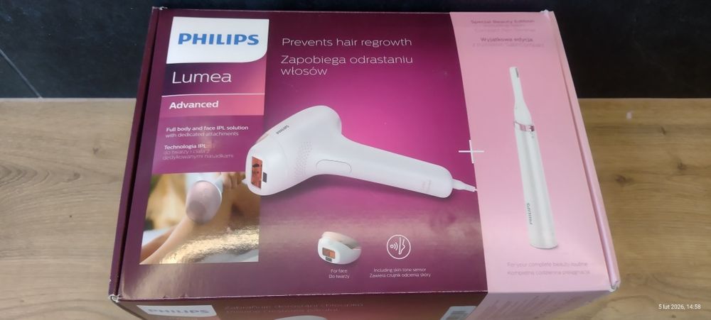Philips Lumea Advanced – Depilator IPL + Trymer (Stan Idealny)
Sprzeda