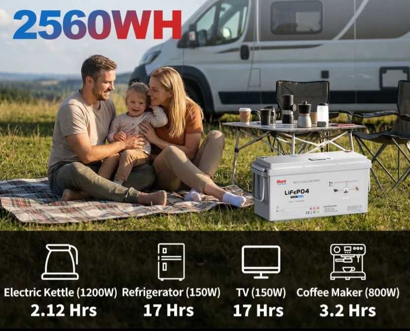 Акумулятор Lifepo4 Shak Topsun (Sandisolar) 12V 200Ah LCD BT
