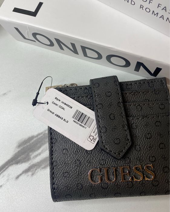 Жіночий темно-сірий гаманець Guess