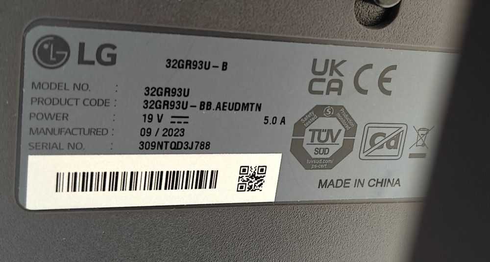 Monitor Gaming LG 32gr93u