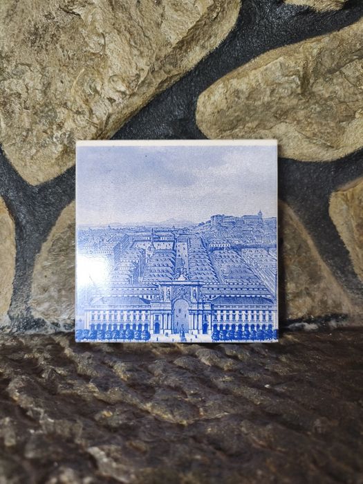 Azulejo Antigo AZUPAL – Vista Histórica de Lisboa (Terreiro do Paço)
