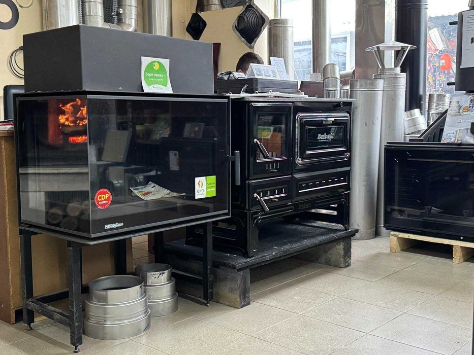 Чавунні, сталеві камінні топки, комплектуючі, монтаж