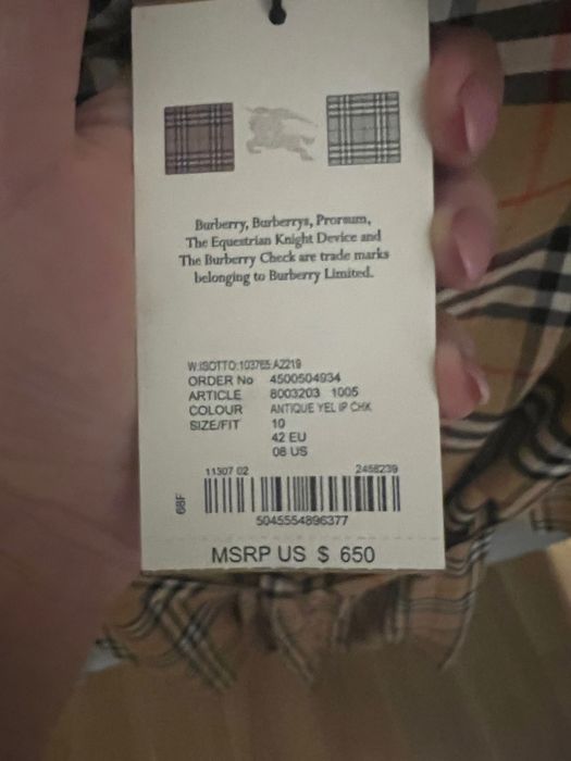 Sukienka koszulowa Burberry