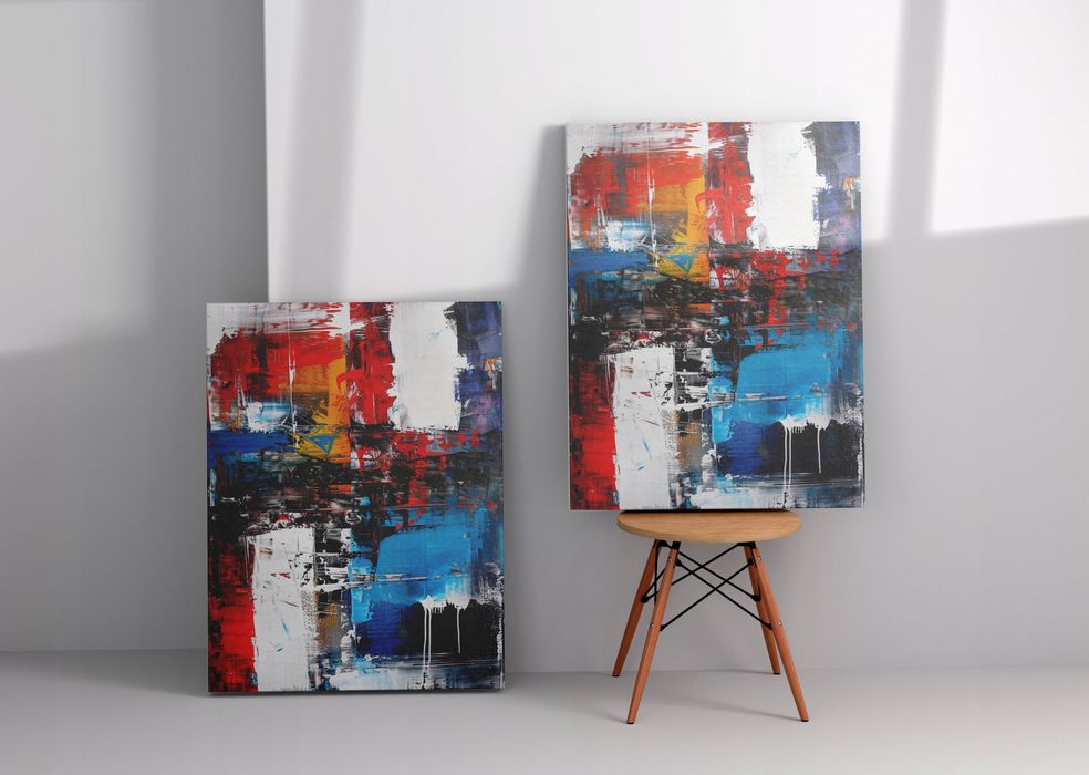 Obraz na płótnie "Abstrakcyjne Linie i Kolory" 90x120 cm