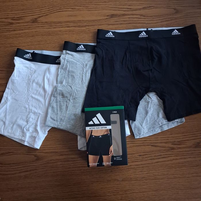 Bokserki bawełniane 3 sztuki marki Adidas rozmiar M