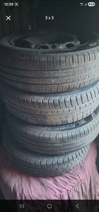 Koła letnie na felgach stalowych 5x100 r14