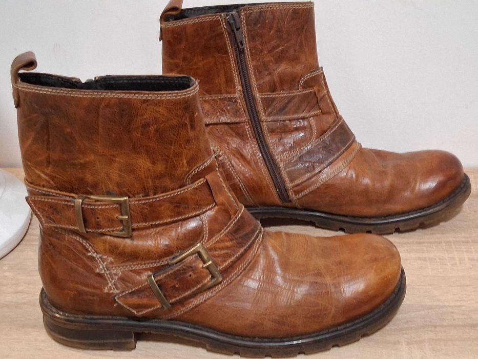 Kozaki-botki skórzane