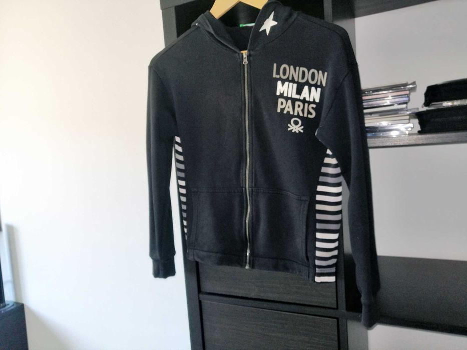 Casaco Hoodie algodão Benetton 10-11 A 150 cm