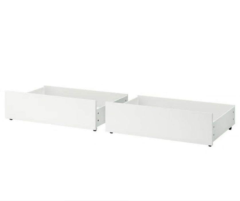 Cama  MALM …  2 gavetãos pra por embaixo da cama.