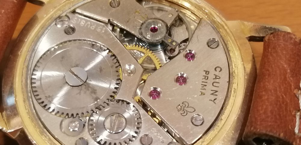 Relógio cauny antigo corda manual Unitas 176
