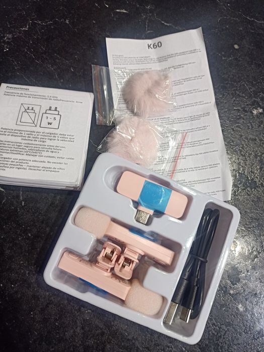 Подвійна бездротова петличка K60 Type-C (2 мікрофони)