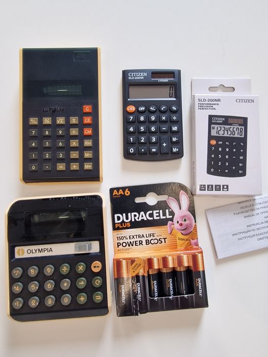 Calculadoras electrónicas antigas+acessórios
