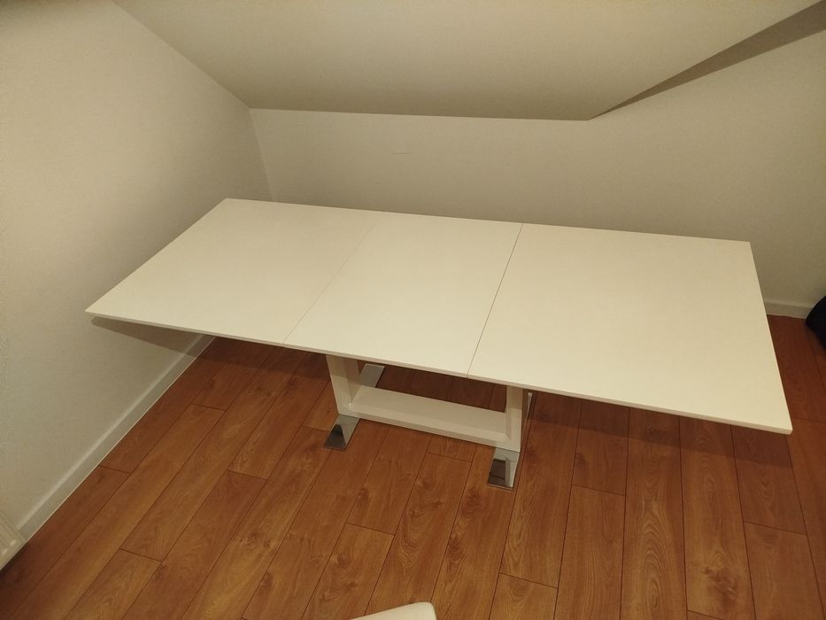 Stół rozkładany biały lakierowany 90x160 max 220