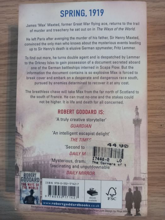 Robert Goddard The Corners of The Globe - po angielsku
