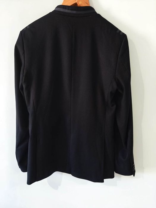 Піджак-шинель Чоловічий піджак Zara Man, чорний, комір-стійка