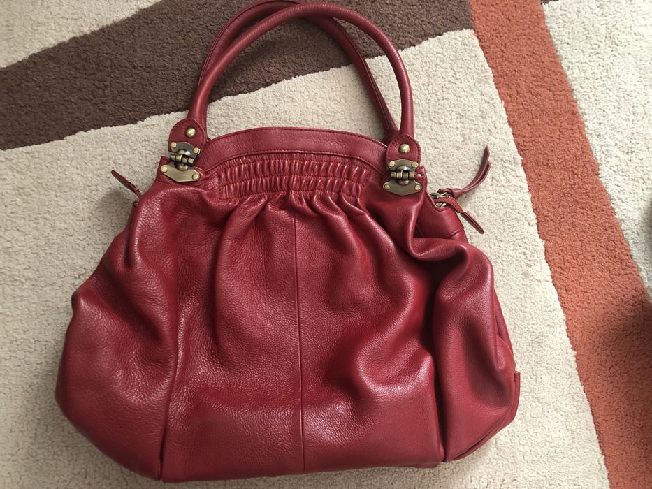 Клач сумочка кожа Massimo Dutti