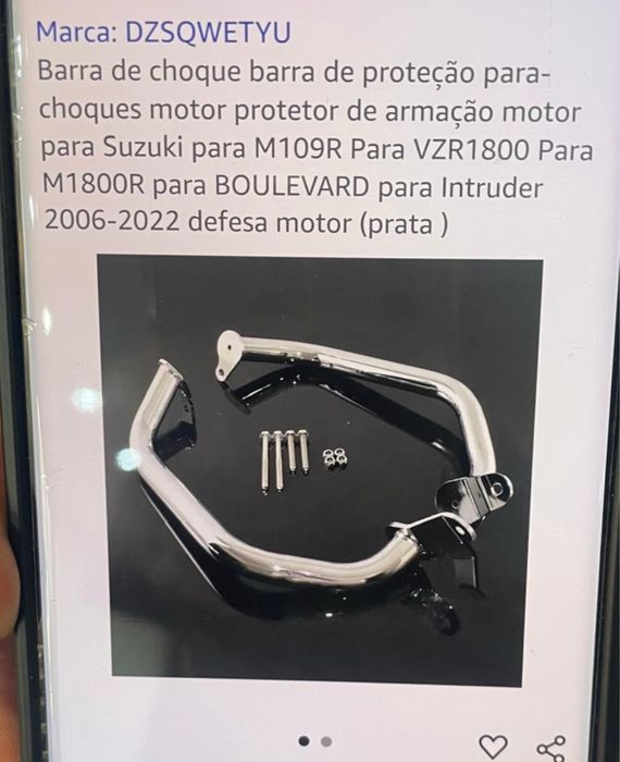 Barra de protecao para mota