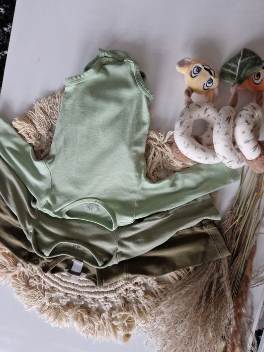 Zestaw 3 Bawełniane body na długi rękaw H&M