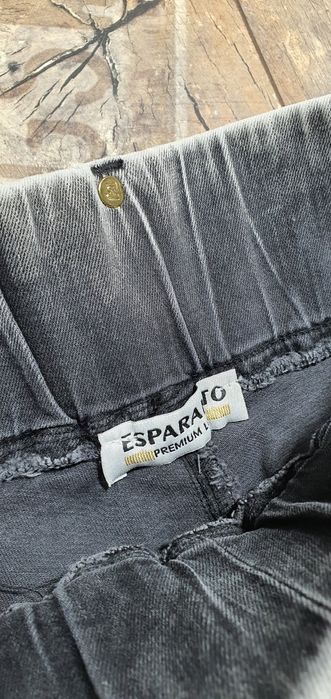 Esperanto jeansy damskie premium wysoki stan pasek mickey mouse S
