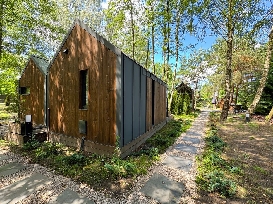 Leśne Spa pod Warszawą, domki, sauna, jacuzzi, grill, 20min od Wwy