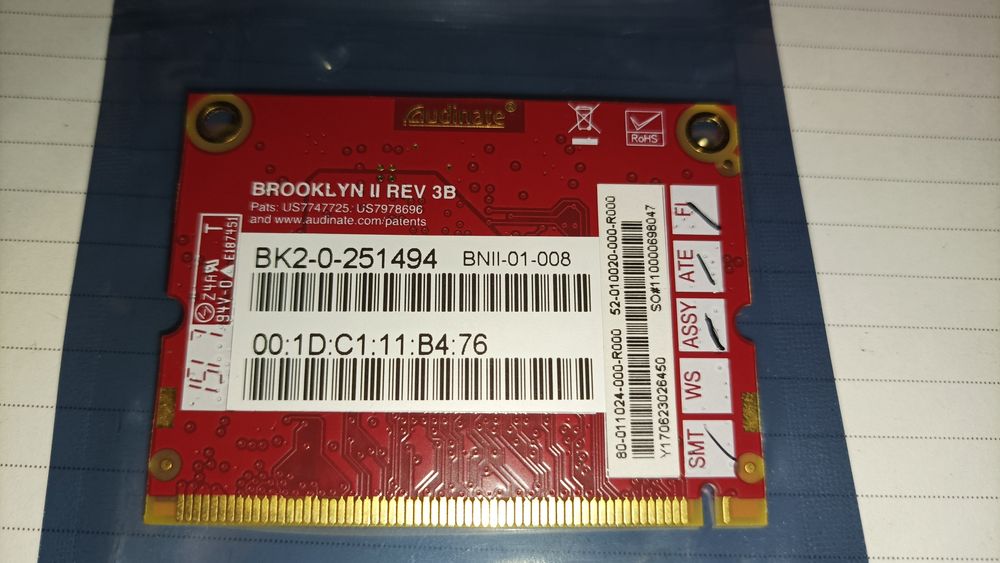 Placa Audinate Dante Brooklin 2 para Behringer Wing