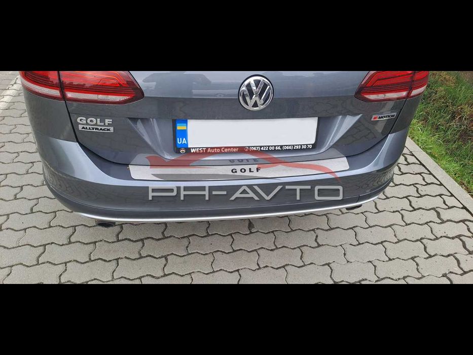 Хром накладка на задний бампер VW Golf-7 Golf 7 VII Универсал