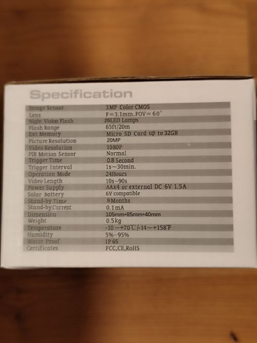 Câmara trilha caça