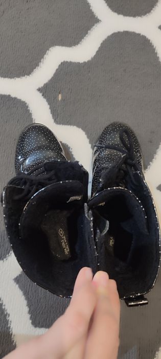 Botki ocieplane Zara 36 w kropki