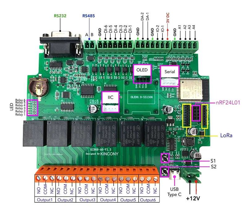 Плата Kincony KC868-A6