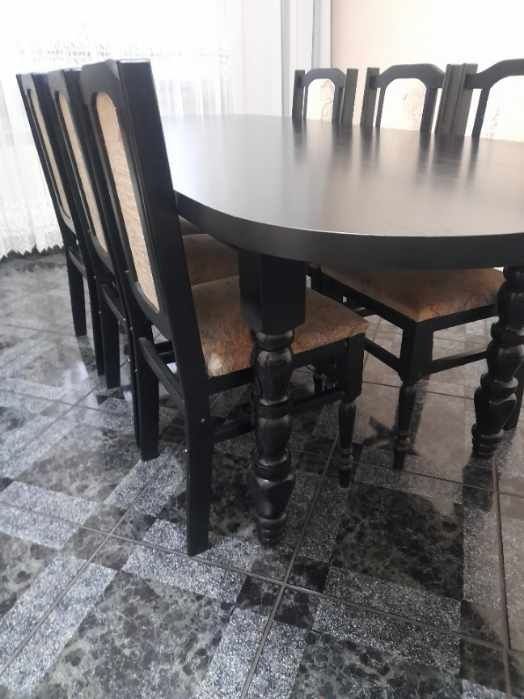 Duży czarny stół rozkładany ( bez krzeseł)