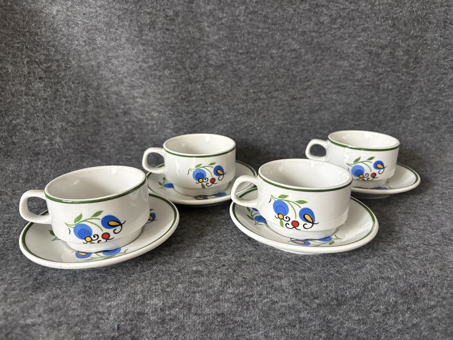 Porcelana Lubiana zestaw espresso wzór kaszubski