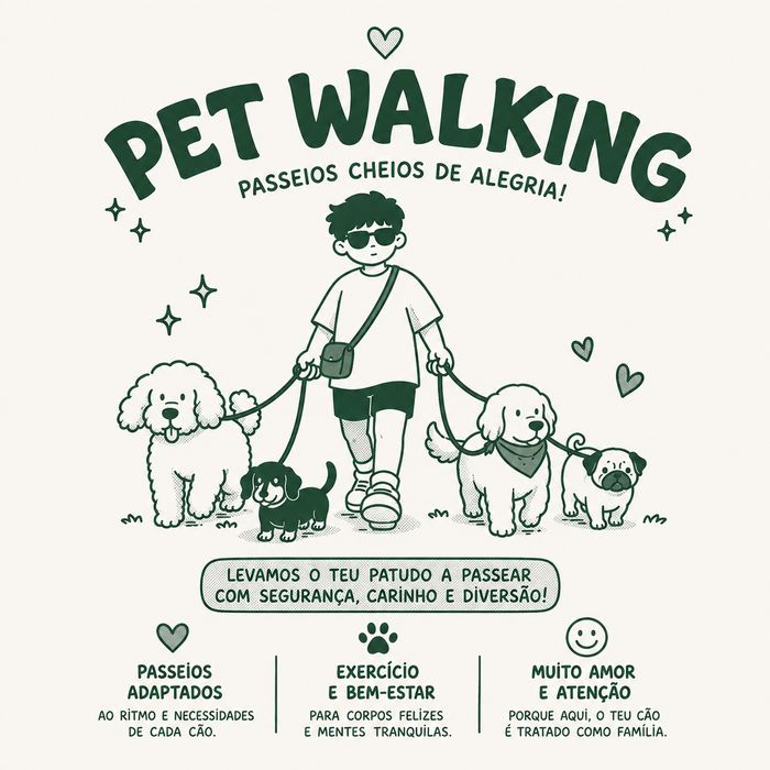 Serviços de Pet sitting e Pet Walking