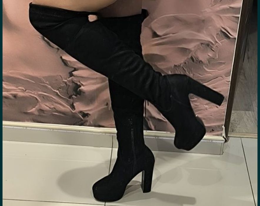 Kozaki długie czarne 37