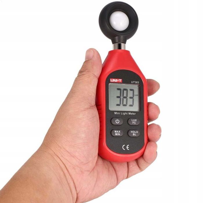 LUKSOMIERZ Światłomierz miernik natężenia światła ZESTAW baterie