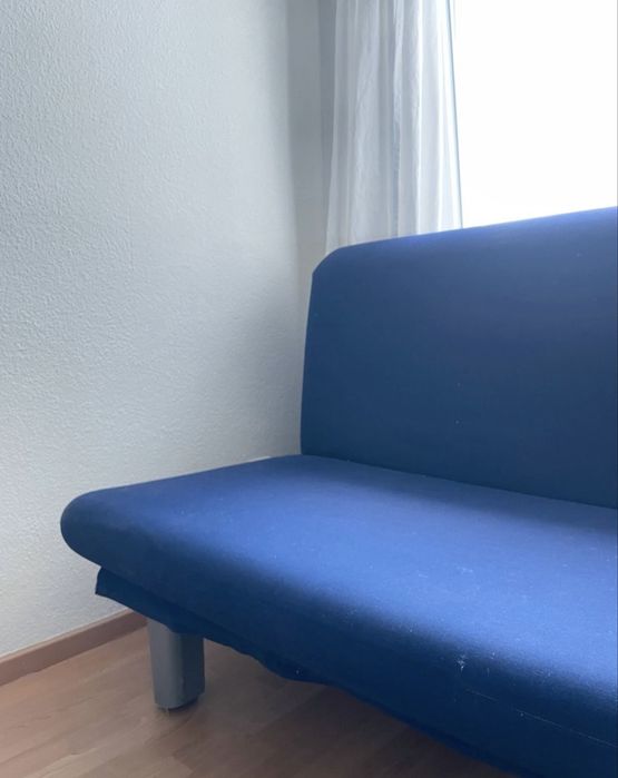 Sofa Rozkładana z Funkcją Spania 150 cm Granatowa