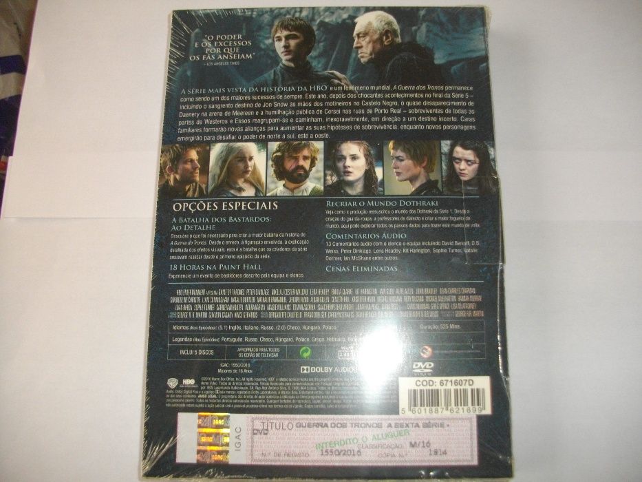(Novo) Série 6: A guerra dos tronos em DVD