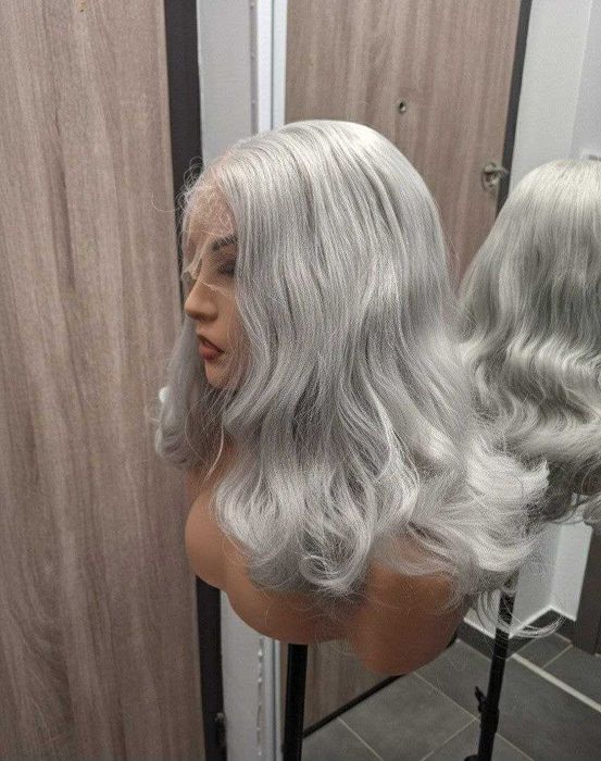 Kręcona peruka blond na koronkowej siatce Lace Front Wig