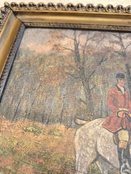 Stary obraz olejny sygnowany Jerzy Kossak 44,5x31,5