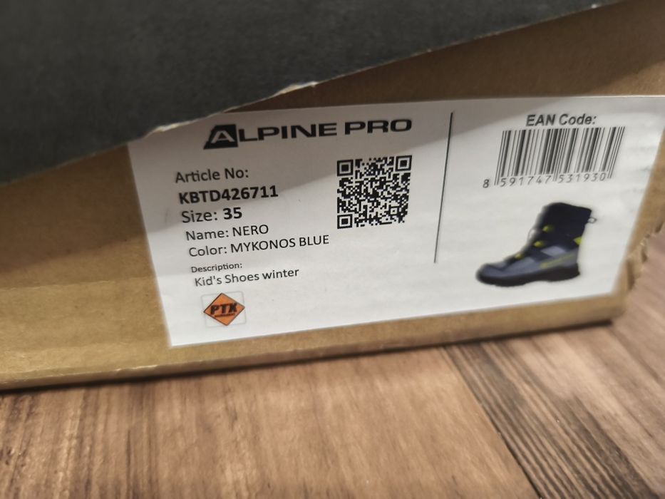 Śniegowce Alpine Pro buty zimowe r 35 nowe