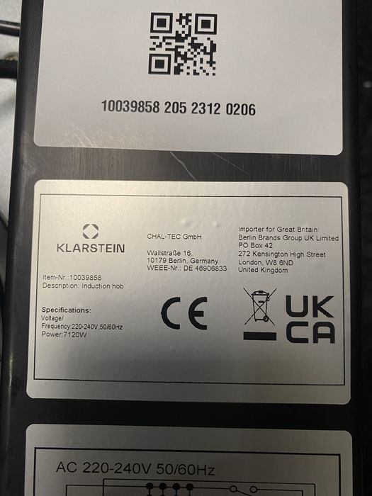 Індукційна плита витяжка з Німеччини Klarstein Full House 10039858