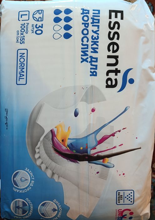 Підгузники для дорослих Essenta L 100x155 30 шт 4 шт