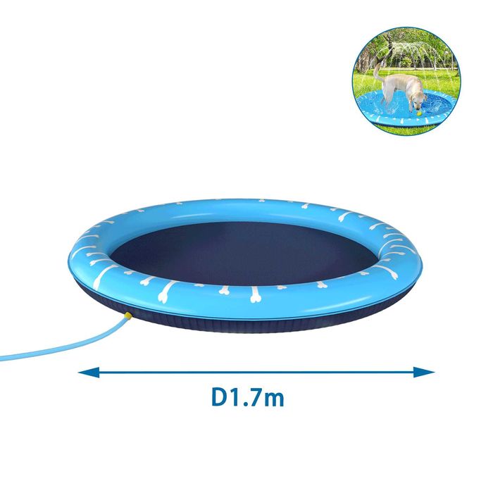 NOVO - Piscina para Cão com Repuxo 140 e 170cm, spray pad