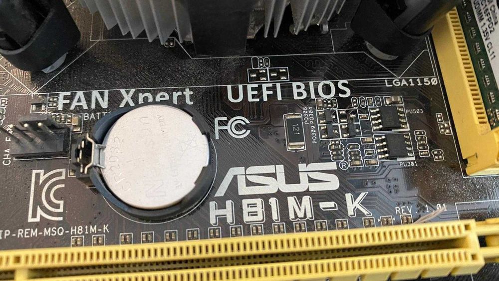 Motherboard Asus 1150 Intel Core i3 4170 CPU at 3.70GHz + RAM DDR3 8Gb