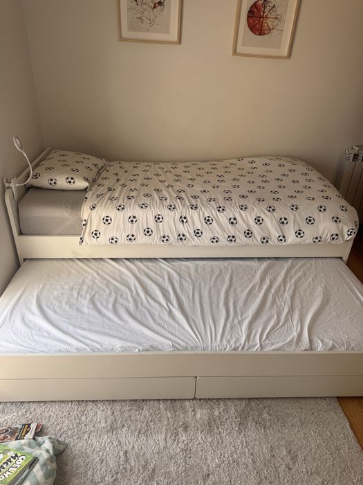 Cama dupla com mais 2 gavetas de arrumação SLÄKT