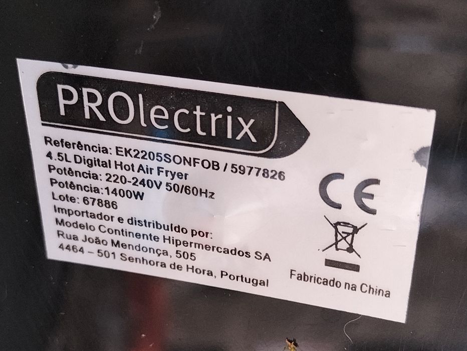 Fritadeira PROletrix para peças