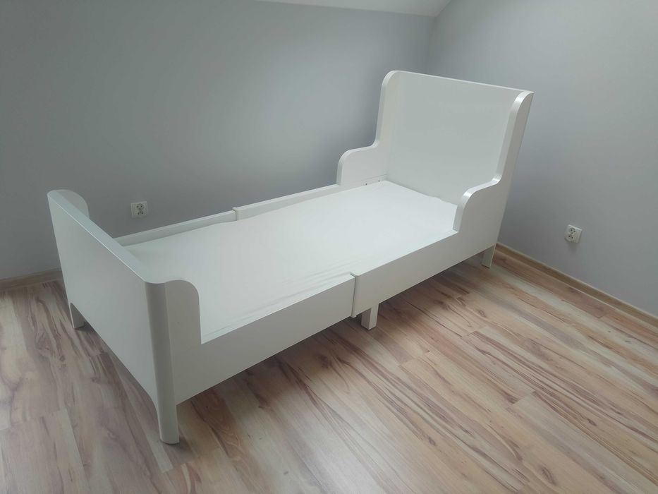 Łóżko Ikea busunge 80x200 rozsuwane stan idealny z materacem tanio