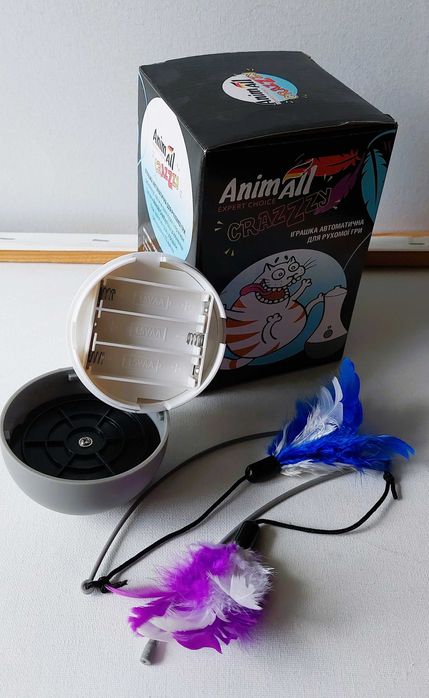 Іграшка-неваляшка для котів AnimAll CrazZzy, сіра