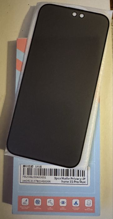 Pelicula de vidro Iphone 15 pro max