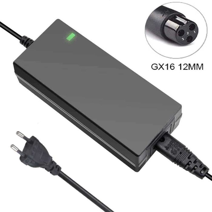 Carregador 54.6V Mota Bicicleta Eléctrica Bateria 48V 3Pinos/5.5x2.1MM
