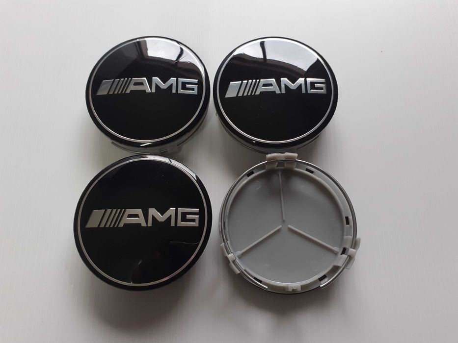 Centros/tampas de jante completos e emblemas Mercedes AMG